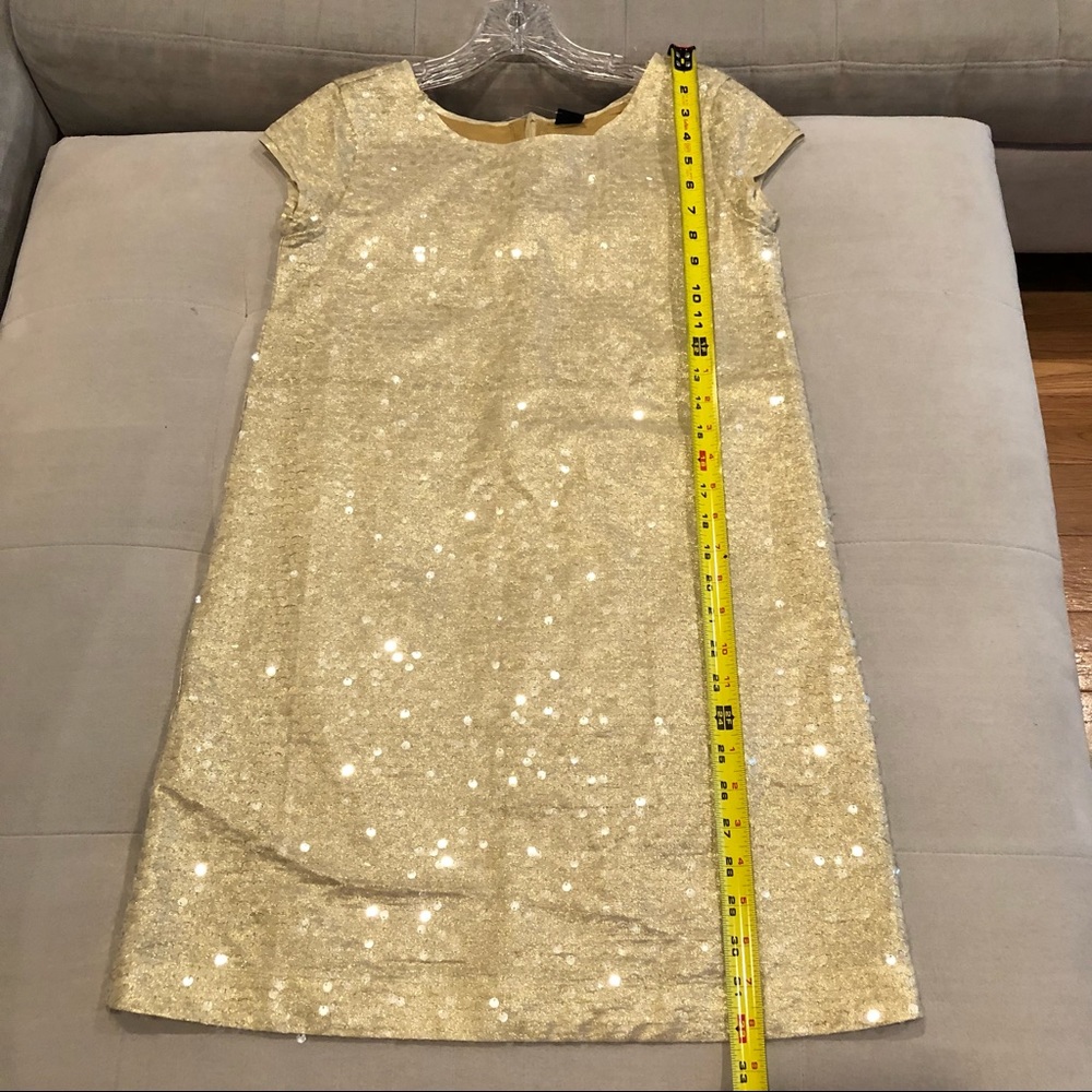 Gap girls sz14-16 gold sequined shift dress - Picture 6 of 7